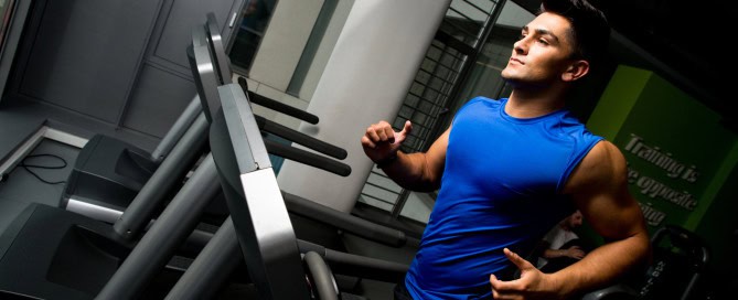 Man Sweating at the Gym