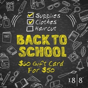 Back to School Gift Card Promo 188 Salons